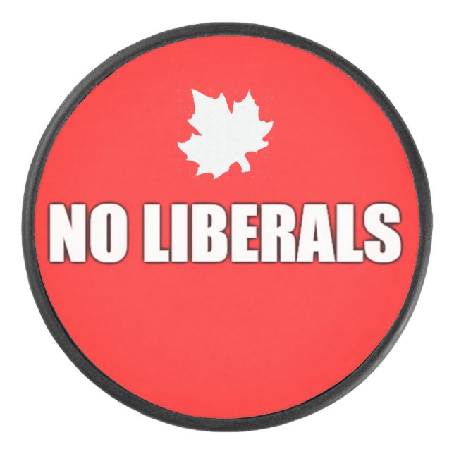 NO LIBERALS HOCKEY PUCK (Front)