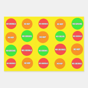 no liberal's ndp's green's wrapping paper sheet
