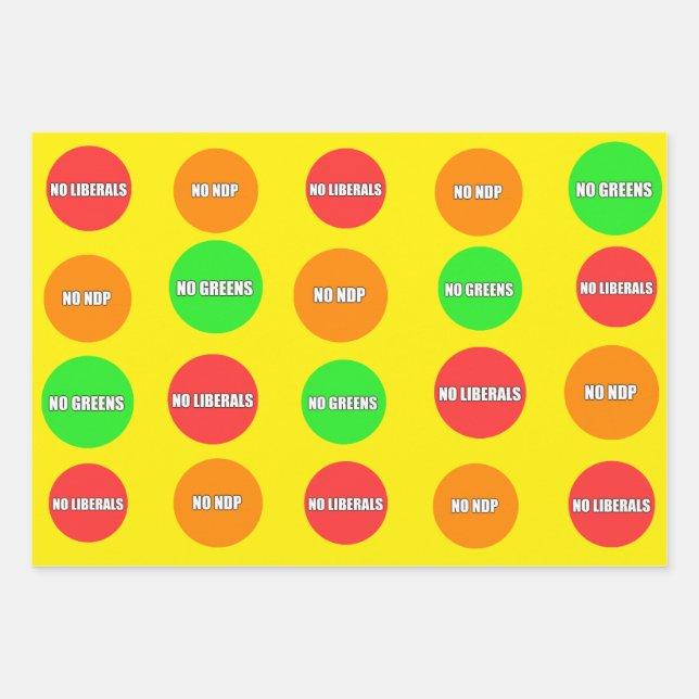 no liberal's ndp's green's wrapping paper sheet (Front 2)
