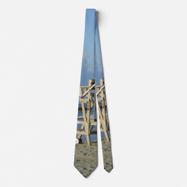 No Lifeguard On Duty Neck Tie (Front)