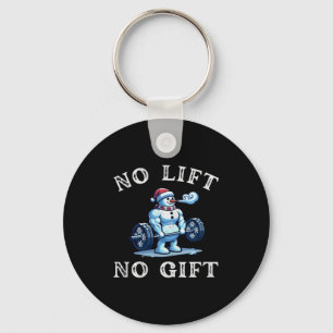 No Lift No Gift Funny Workout Snowman Christmas Gy Keychain