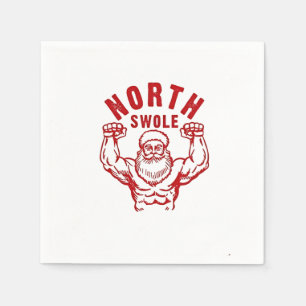 No Lifts No Gifts North Swole Washed Gym Christmas Napkin