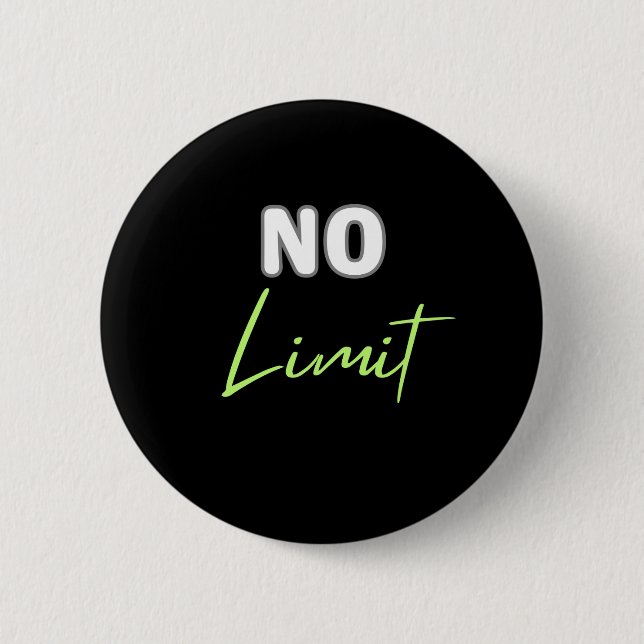 No Limit 2 Inch Round Button (Front)