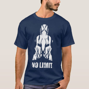 No Limit Spartan Helmet Gym Motivation Fitness Say T-Shirt