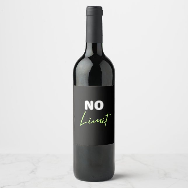 No Limit Wine Label (Front)