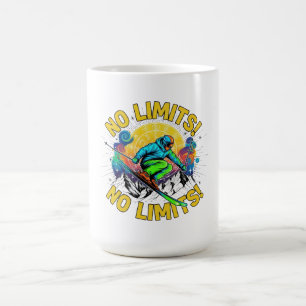 No Limits Colourful Ski Coffee Mug