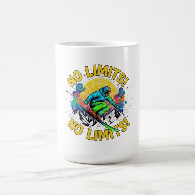 No Limits Colourful Ski Coffee Mug (Center)