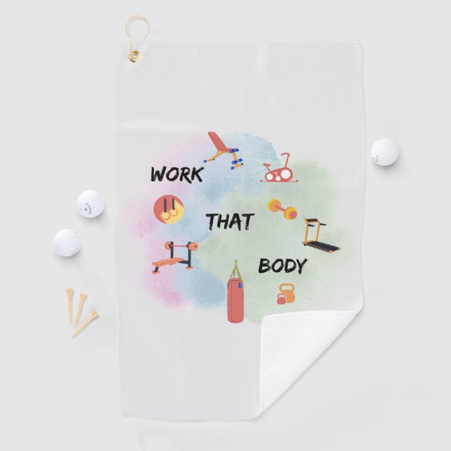 No Limits. Just Gains. Work That Body Relentlessly Golf Towel (InSitu)