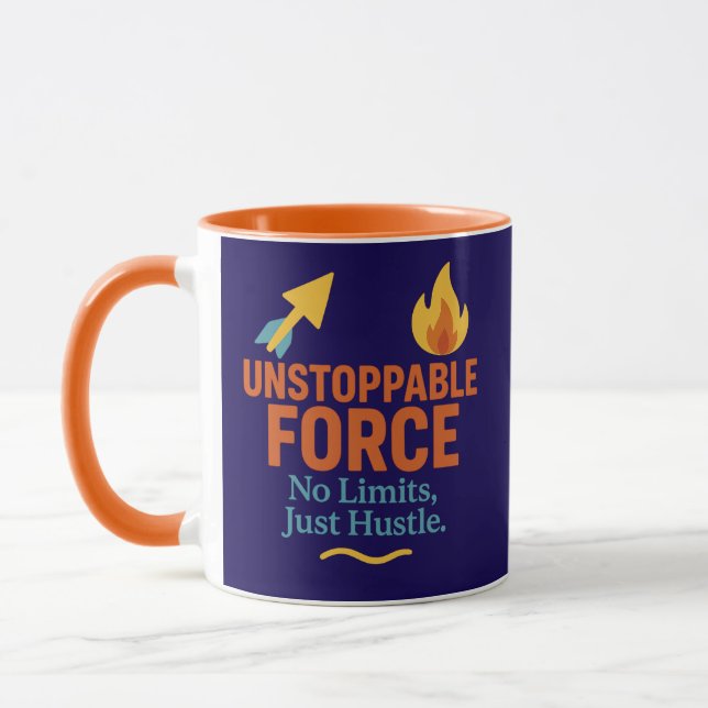 No Limits, Just Hustle | Motivational Combo Mug (Left)