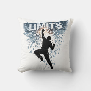 No Limits Motivation Design Throw Pillow