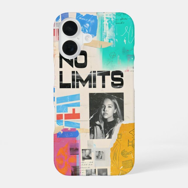 No Limits Phone Case – Motivational Collage Art De (Back)