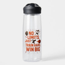 No Limits Sports Water Bottle Train Hard