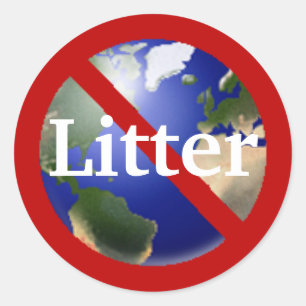 No Litter Allowed Sticker - Customized