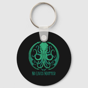No Lives Cthulhu Sticker Keychain