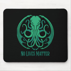 No Lives Cthulhu Sticker Mouse Pad