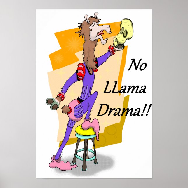 No llama drama!! 4 poster (Front)