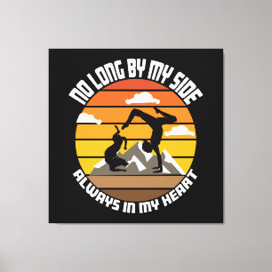 no long by my side always in my heart canvas print