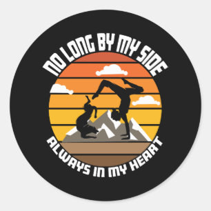 no long by my side always in my heart classic round sticker