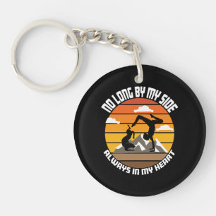 no long by my side always in my heart keychain