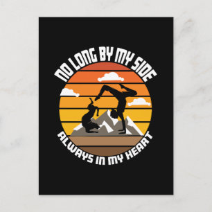 no long by my side always in my heart postcard