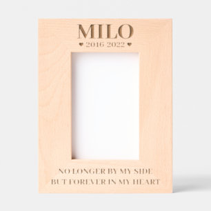 No Longer By My Side But Forever in My Heart Pet Etched Frames