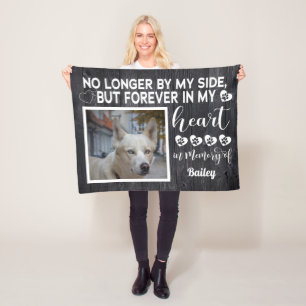 No Longer by My Side, Dog Memorial – Custom Phot Fleece Blanket