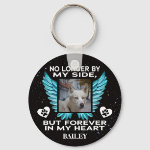 No Longer by My Side, Dog Memorial – Custom Photo Keychain