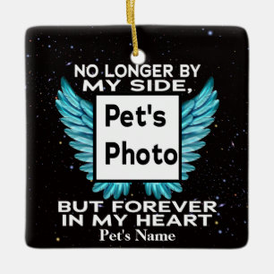 No Longer by My Side, Pet Memorial – Custom Photo Ceramic Ornament