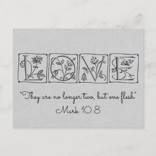No longer two-but one flesh~Scripture~Wedding Card