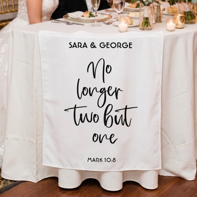 No Longer Two But One Wedding Sign Tapestry (Creator Uploaded)