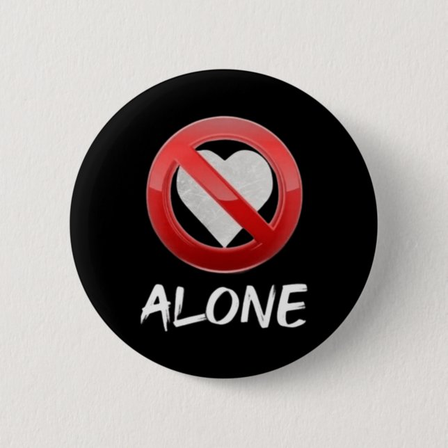 No Love  2 Inch Round Button (Front)