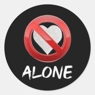 No Love Classic Round Sticker
