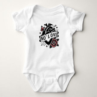 No Love Flash Tattoo Baby Bodysuit