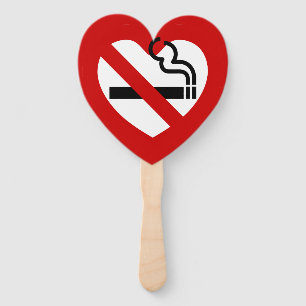 No Love For Smoking Sign Hand Fan