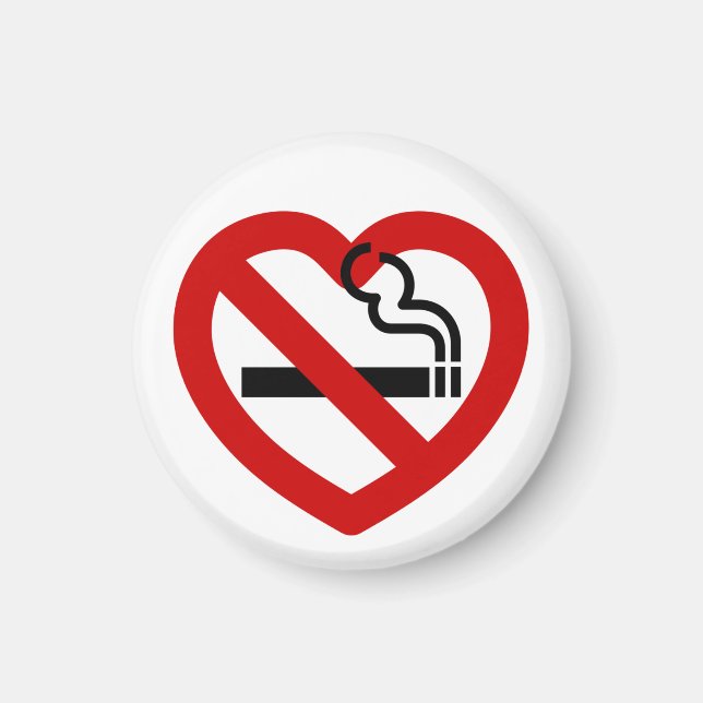 No Love For Smoking Sign Magnet (Front)