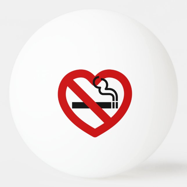 No Love For Smoking Sign Ping Pong Ball (Back)
