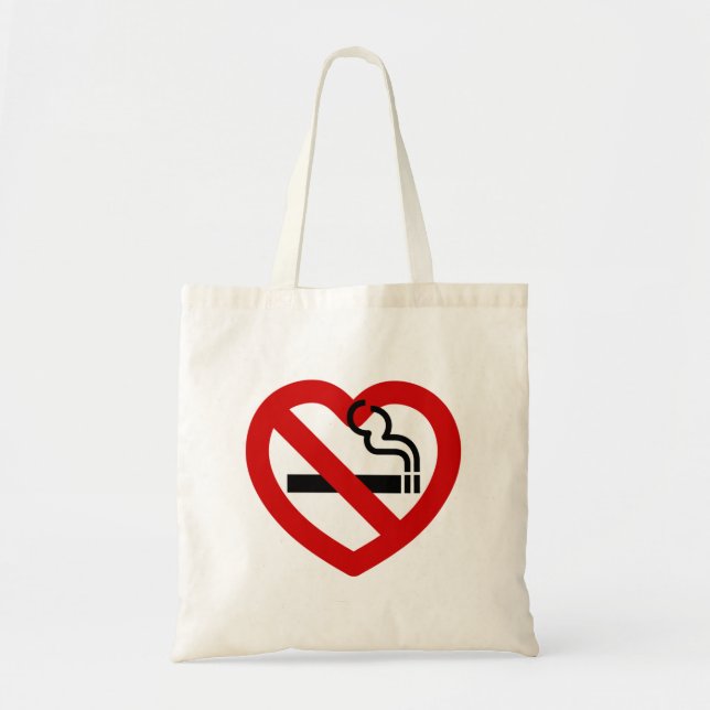 No Love For Smoking Sign Tote Bag (Front)
