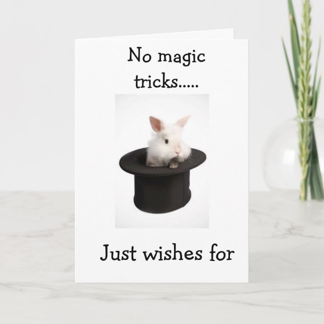 NO MAGIC TRICKS=JUST COOL16th BIRTHDAY WISHES Card (Front)