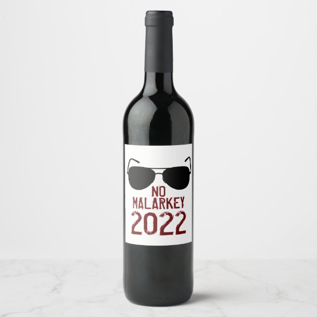No Malarkey 2022 Wine Label (Front)