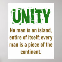 No Man Is An Island - Unity Quote
