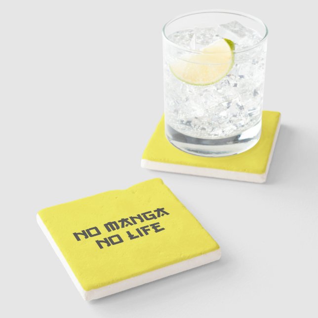 NO MANGA NO LIFE STONE COASTER (Side)