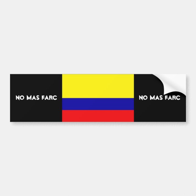 NO MAS FARC BUMPER STICKER (Front)