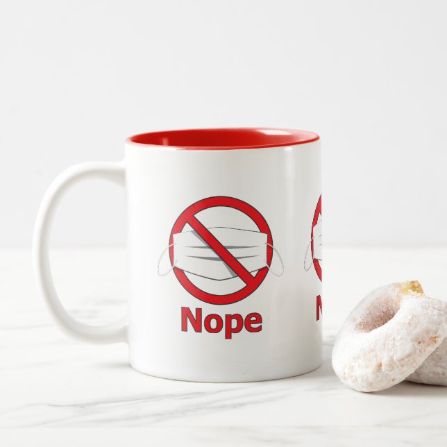 No Mask Coffee Mug (With Donut)