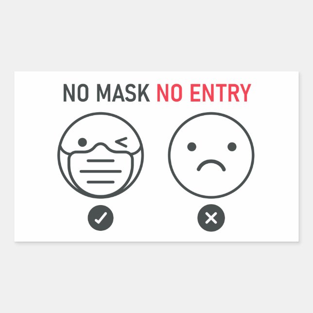 No Mask No Entry Sticker (Front)