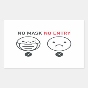 No Mask No Entry Sticker