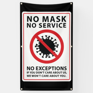 no mask no service no exceptions banner