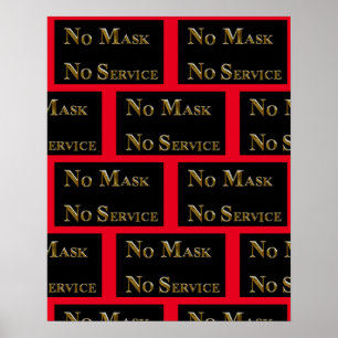 NO MASK NO SERVICE POSTER
