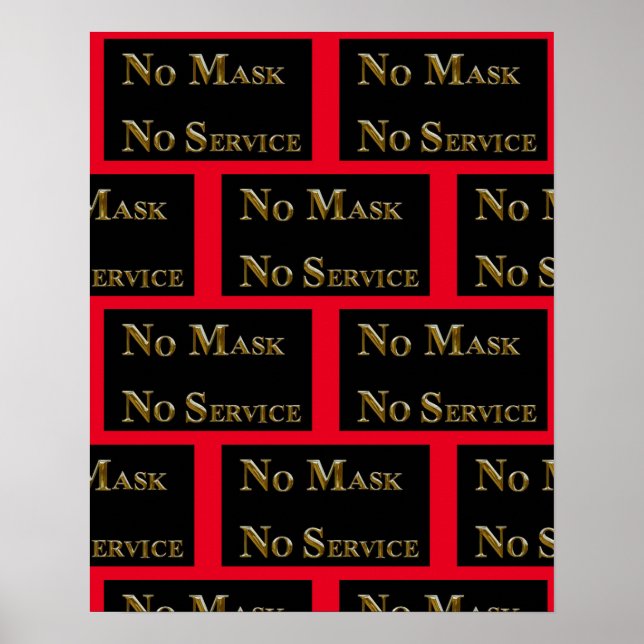 NO MASK NO SERVICE POSTER (Front)