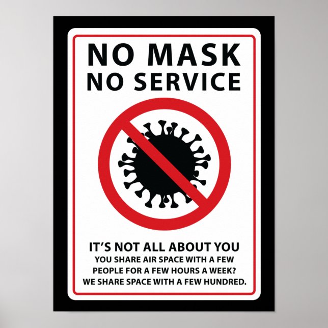 no mask no service shared air poster (Front)