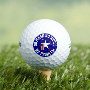 No Mask No Shoes No problem Button Classic Round S Golf Balls